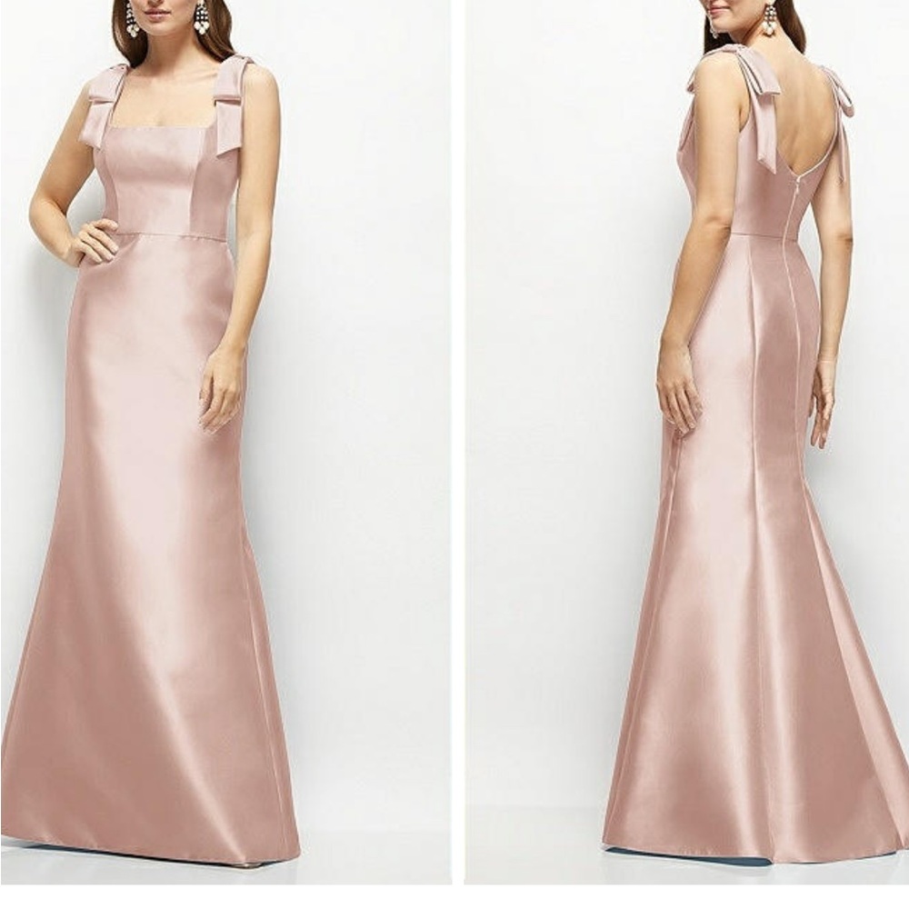 Alfred Sung • Women’s dress fit and flare • Cameo color•D868-no alterations made